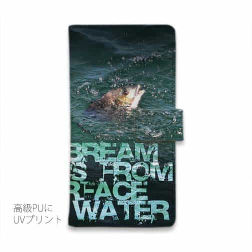 【手帳型】水面から顔をだしたクロダイ(チヌ)