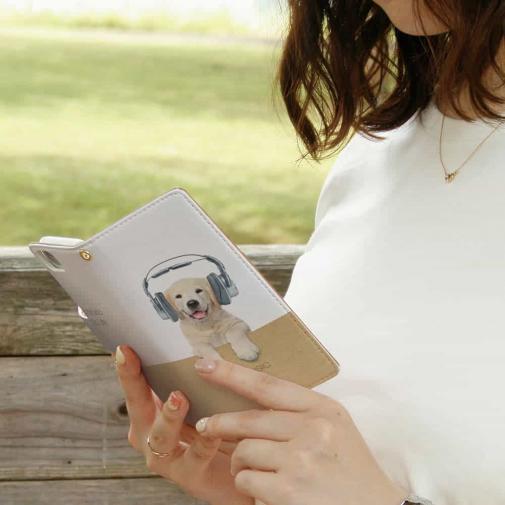 【手帳型】レトリバーだってNo Music No Life