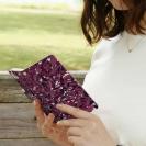 【手帳型】あかり　百目ロゴ　迷彩ワインレッド