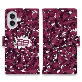 【手帳型】あかり　百目ロゴ　迷彩ワインレッド