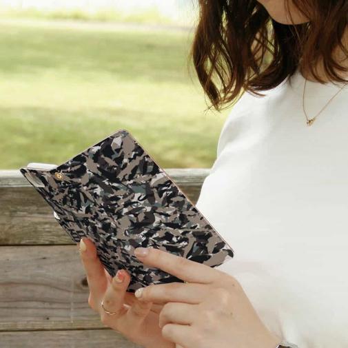 【手帳型】あかり　百目ロゴ　迷彩オールドブラウン