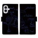 【手帳型】リールの解説　手書き風　ブラック