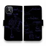 【手帳型】リールの解説　手書き風　ブラック