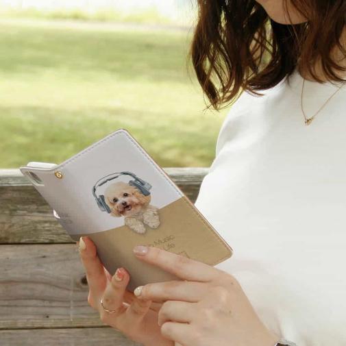 【手帳型】トイプードルだってNo Music No Life