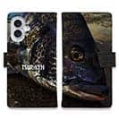 【手帳型】チヌ&釣研ロゴ