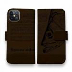 【手帳型】シーバス(スズキ)釣り　革風デザイン