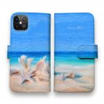 【手帳型】オーシャンブルー　春の海辺