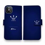 【手帳型】 UNIBASS　ロゴバック　ロイヤルブルー