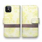 【手帳型】菜の花　雲の向こうは、いつも青空　イエロー