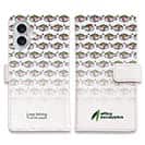 【手帳型】【eucalyptus】グレ鱒　ホワイト