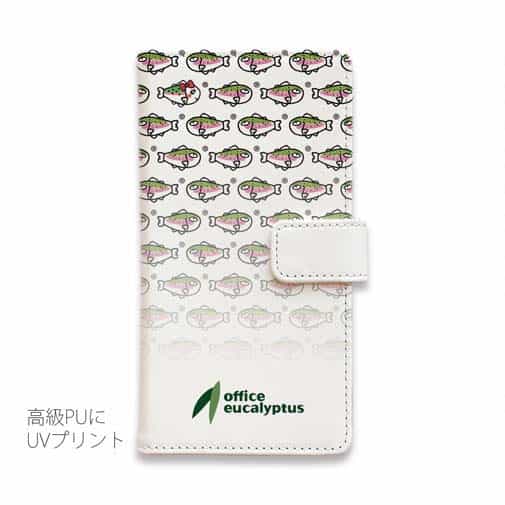 【手帳型】【eucalyptus】グレ鱒　ホワイト
