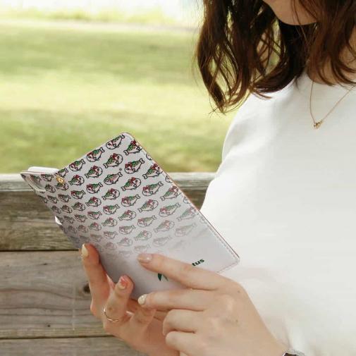 【手帳型】【eucalyptus】姫マス　ホワイト