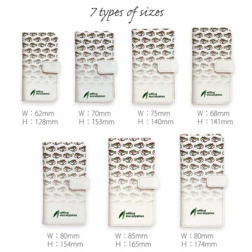 【手帳型】【eucalyptus】姫マス　ホワイト