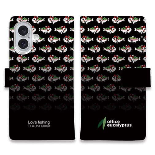 【手帳型】【eucalyptus】姫マス ブラック