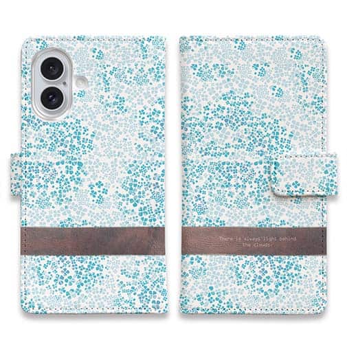 【手帳型】紫陽花(あじさい) ブルー