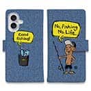 【手帳型】【釣りざんまい】ノーフィッシングノーライフアングラー