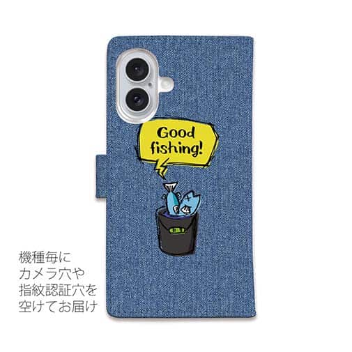 【手帳型】【釣りざんまい】ノーフィッシングノーライフアングラー