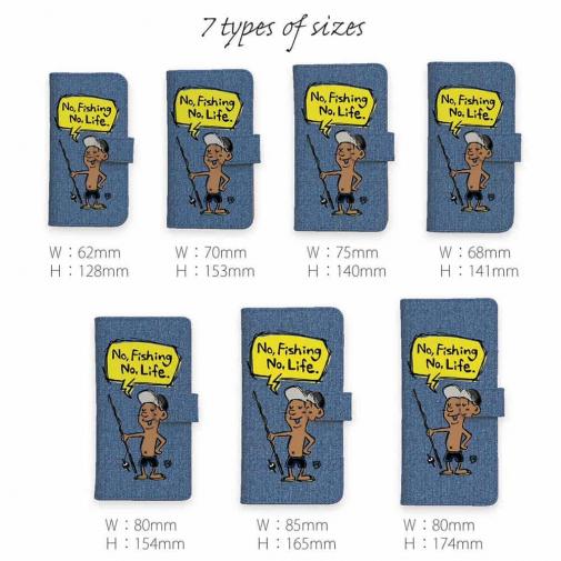 【手帳型】【釣りざんまい】ノーフィッシングノーライフアングラー