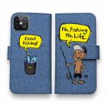 【手帳型】【釣りざんまい】ノーフィッシングノーライフアングラー