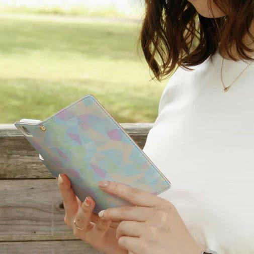 【手帳型】初夏の風　ステンドグラス風　Ver.2