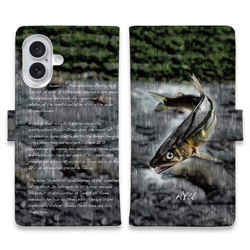 【手帳型】飛翔するアユ