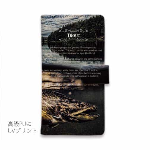 【手帳型】ブラウントラウト　アメコミ風デザイン