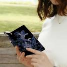 【手帳型】タトゥー風昇り鯉　ブルー&ブラック