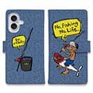 【手帳型】【釣りざんまい】ルアーに乗ったアングラー