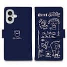 【手帳型】【釣りざんまい】釣りが好きなんです_ネイビー