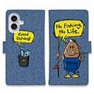 【手帳型】【釣りざんまい】ポッチャリアングラー