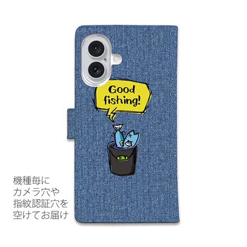 【手帳型】【釣りざんまい】ポッチャリアングラー