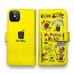 【手帳型】【釣りざんまい】釣りが好きなんです_カラフルイエロー