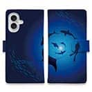 【手帳型】ダイバー　マンタ　サメ　ダイビング