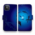 【手帳型】ダイバー　マンタ　サメ　ダイビング