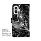 【手帳型】クロダイ(チヌ)　墨絵風(黒)