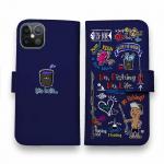 【手帳型】【釣りざんまい】釣りが好きなんです_カラフルネイビー