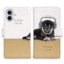 【手帳型】黒柴（子犬）だってNo Music No Life