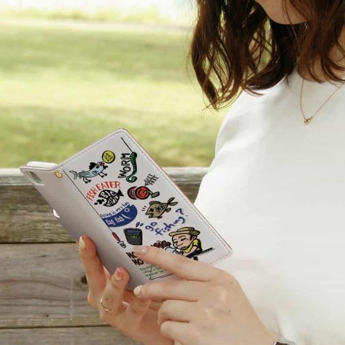 【手帳型】【釣りざんまい】 釣り好きですがなにか?_カラフル