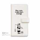 【手帳型】【釣りざんまい】 一日釣りを楽しむアングラー_ホワイト