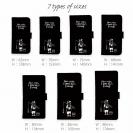 【手帳型】【釣りざんまい】 一日釣りを楽しむアングラー_ブラック