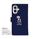 【手帳型】【釣りざんまい】 一日釣りを楽しむアングラー_ネイビー