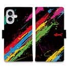 【KIZAKURA】【手帳型】レインボーブラック+シンプルロゴ