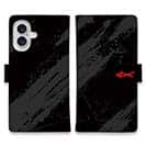 【KIZAKURA】【手帳型】ブラック+シンプルロゴ