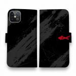 【KIZAKURA】【手帳型】ブラック+シンプルロゴ