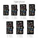 【手帳型】【釣りざんまい】魚釣りに出かけよう!_カラフルブラック