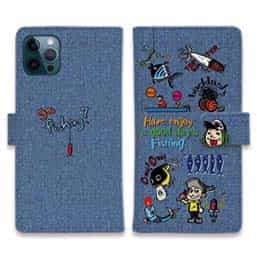 【手帳型】【釣りざんまい】魚釣りに出かけよう!_カラフルデニム風