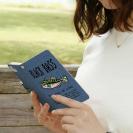 【手帳型】【釣りざんまい】ドット絵のブラックバス_カラフルデニム風