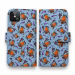 【手帳型】【釣りざんまい】エギに釣られるアオリイカ_カラフルデニム風