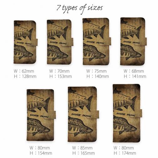 【手帳型】ビンテージサーモン