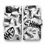 【手帳型】ボーン・フィッシュ　ホワイト